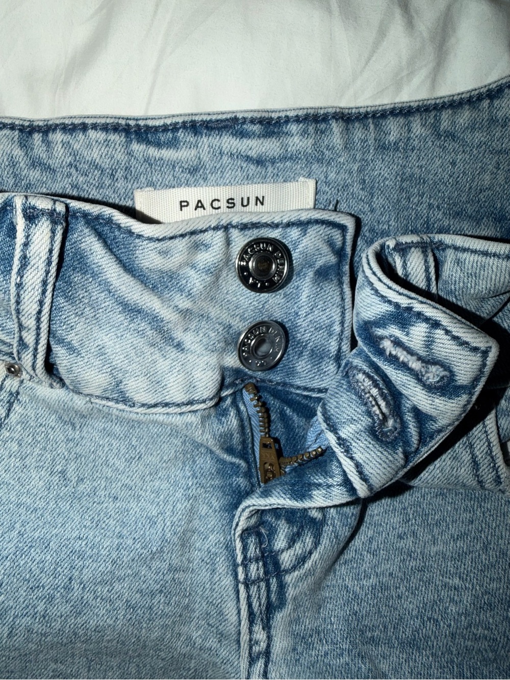 PacSun Womens Light Wash Low-Rise Stretch Denim Shorts